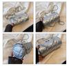 Luxury Diamond Lattice Chain Crossbody Bag: Fashion-Forward, Versatile Round Cylinder for Women