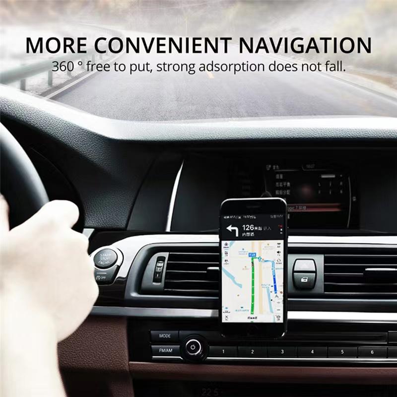 360 Degree Rotation Car Phone Holder Magnetic Air Vent Mount Clip In Car Magnet Mobile Phone Bracket Stand With Iron Sheet