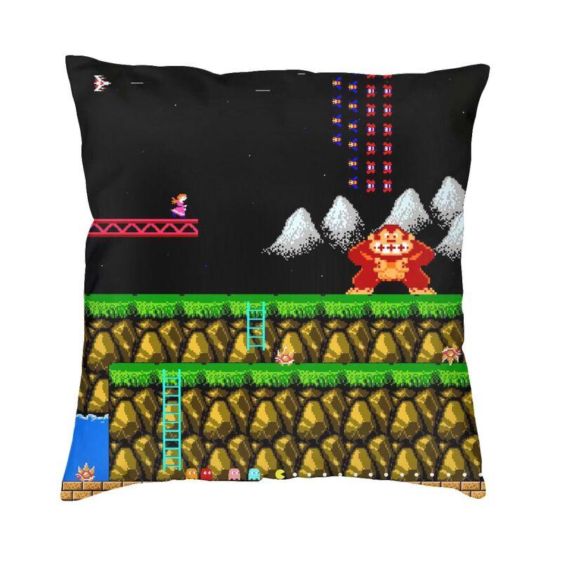 Аркадный Donkey Kong чехол для подушки для видеоигр 40x40 см FC консоль мягкая бархатная милая наволочка для автомобильного дивана 30x30cm 12x12in