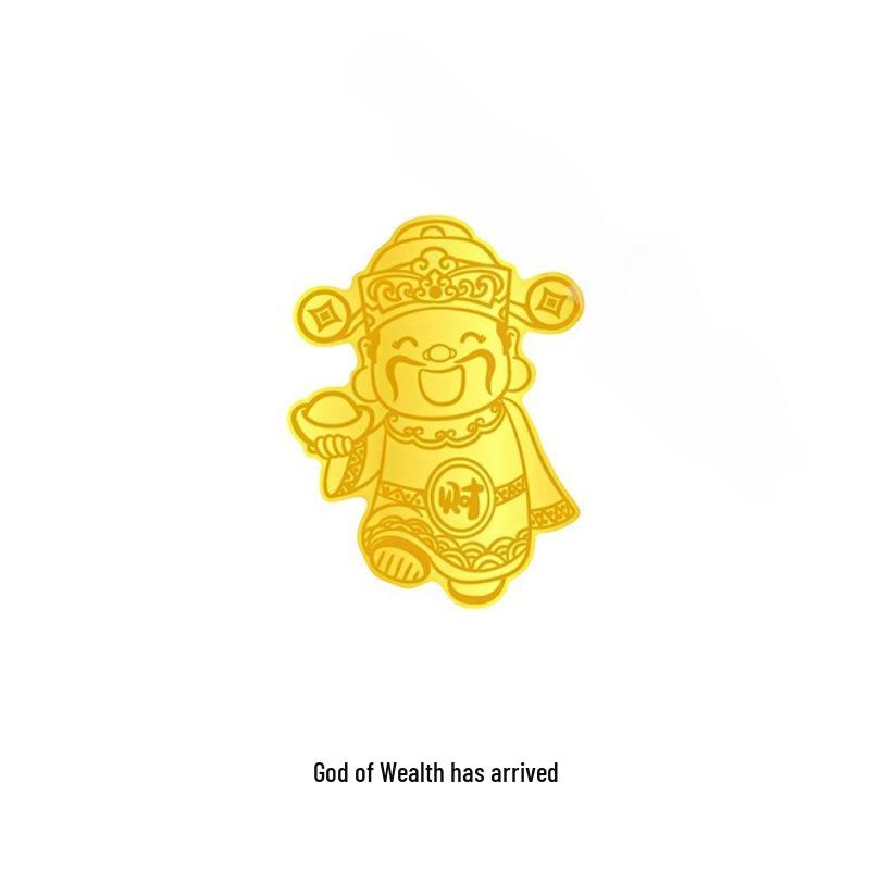 Pure Gold 999 Princess Prosperity Mobile Phone Sticker - Good Luck & Wealth New Year Gift