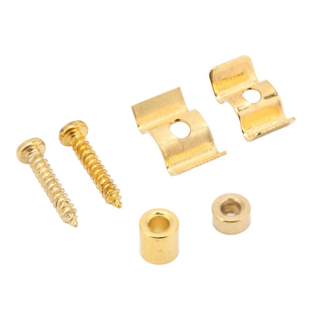 10Sets With Mounting Screws String Retainer Guide Gold Color String Retainer Set For Guitar