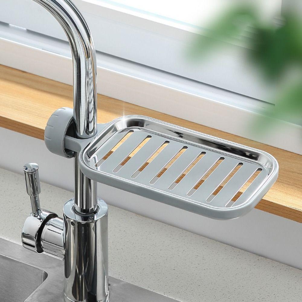 Drainage Storage Faucet Rack Anti-Rust Sink Rack Sponge Bracket Draining Rack  Dish Cloth Storage
