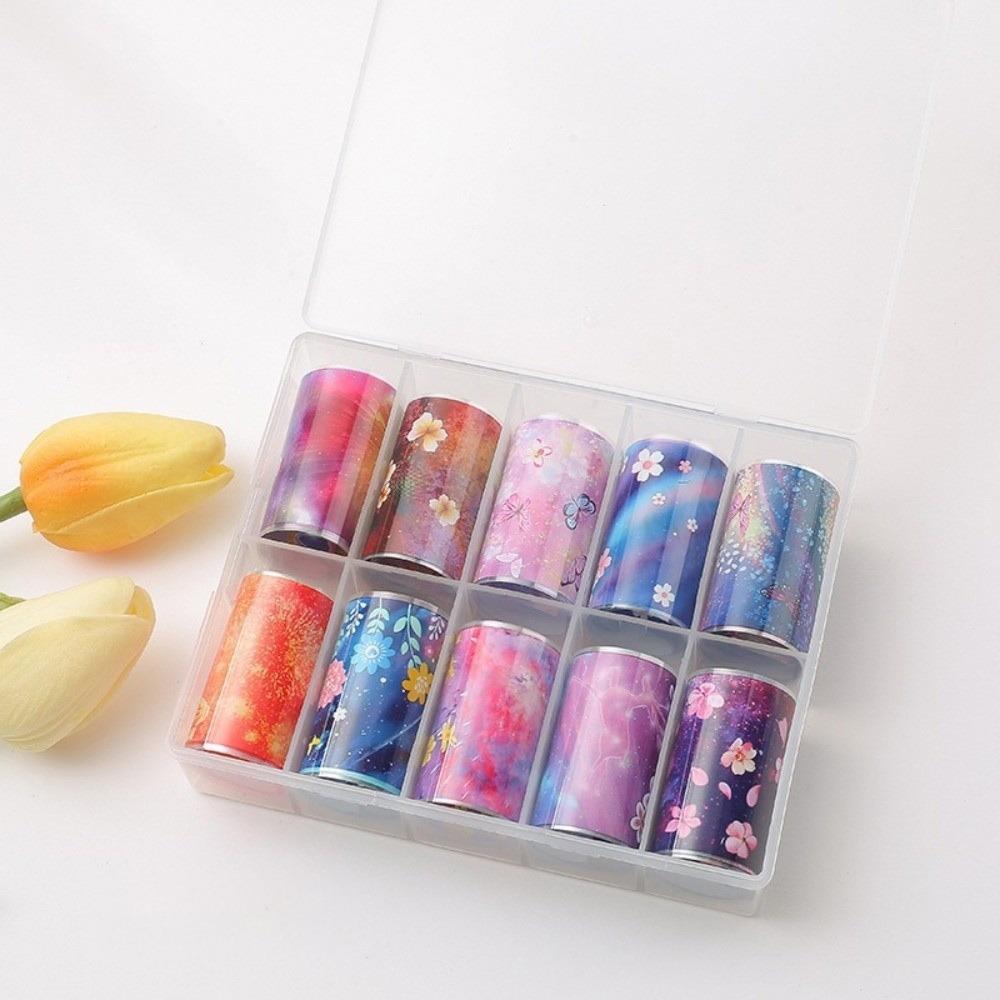 Flower Nail Foils The Starry Sky Nail Art Stickers Professional Nail Stickers  Manicure DIY