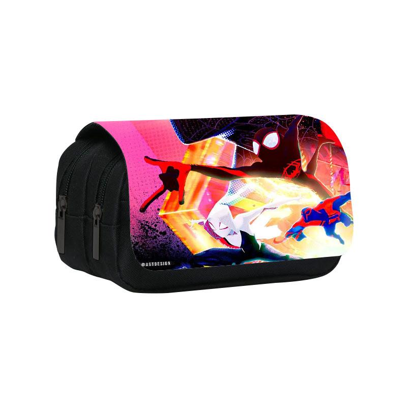 Spiderman Student Pencil Case With Double Layer Storage For School Use