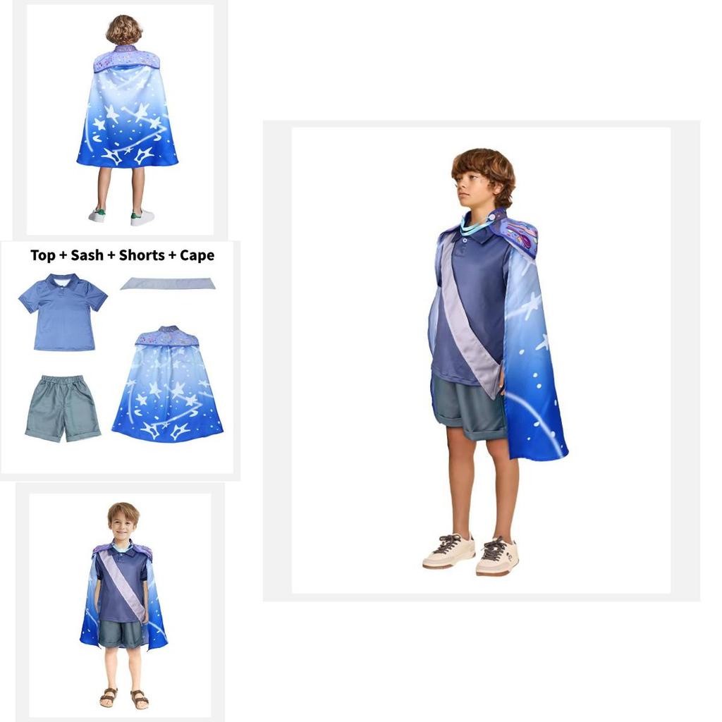 Versatile And Eye-catching Blue Alien Cosplay Outfit For Kids Suitable For Halloween And Performances
