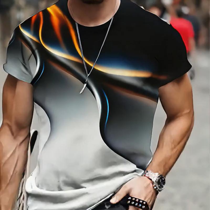 

Новая летняя мужская модная футболка с принтом в виде светового луча, мужская футболка, топ 8XL жёлтый