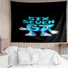 67 Print Tapestry, Backdrop, Easy Setup, Ideal for Bedroom, Office & Living Room, with Aesthetic Wall Hanging Decor.