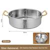 ZISIZ Hammered 304 Stainless Steel Dual-Compartment Hot Pot