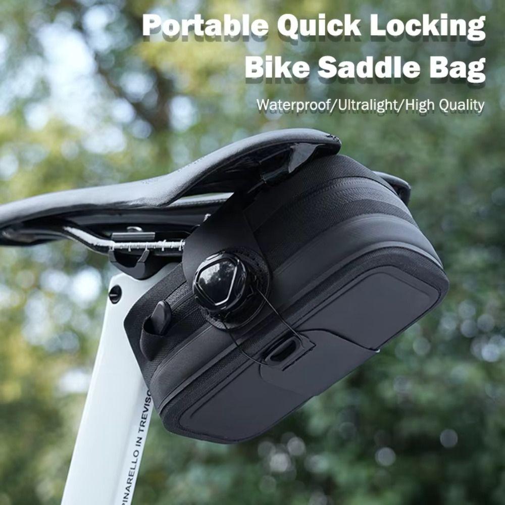 Waterproof Mountain Bike Saddle Bag 360° Rotating Buckle Road Bicycle Bag  Mountain Biking