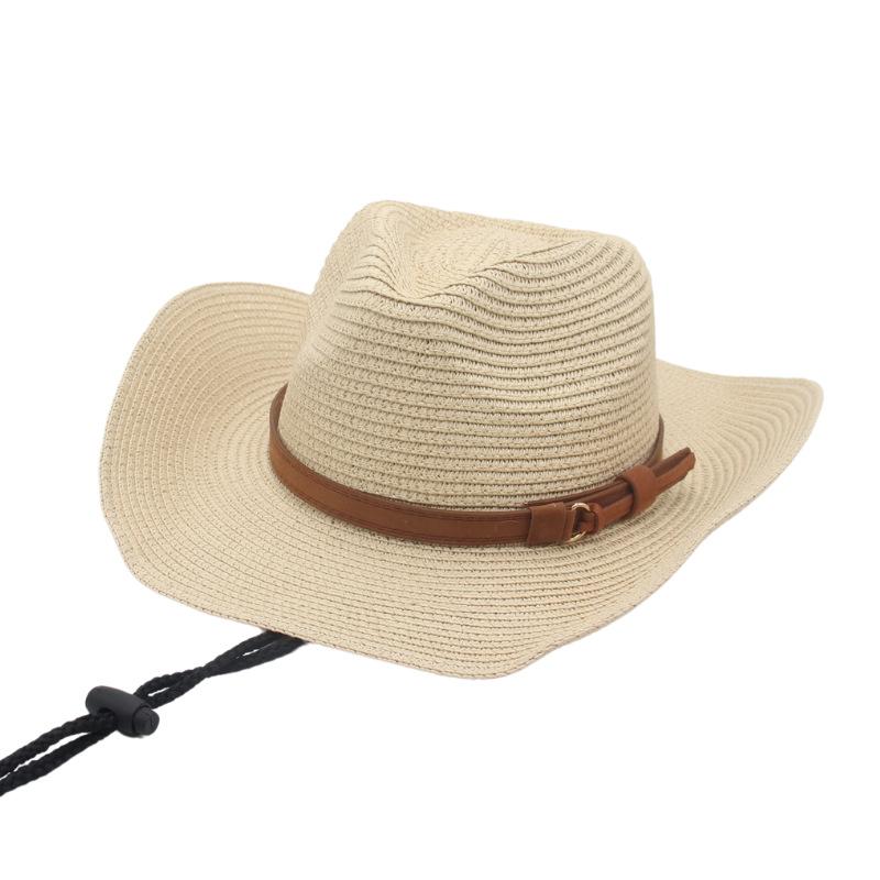 Vacation Style Lafite Straw Hat Handmade Sunscreen Visor Panama Beach Simple Weave Seaside Small Fresh