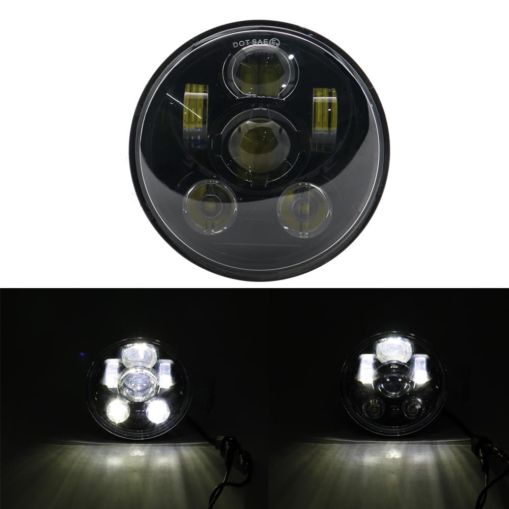 5 3/4 Inch 5.75" Car Motorcycle LED Headlight DRL Turn Signal Moto Headlamp for Harley Dyna Sportster Softail Indian Scout Honda