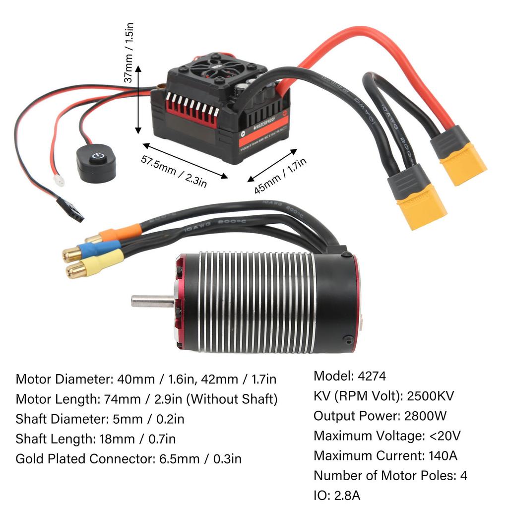 Brushed Motor 12T 550 for ARRMA Mega 1/10 for Granite for SENTON for Typhoon V3 RC Car Replacement Parts