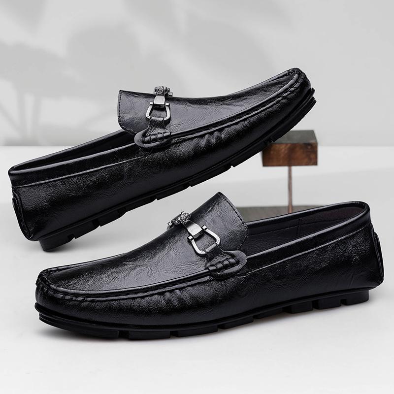 Leisure Walk Slip on Falts Male Walking Shoes Handmade Comfy Mens Loafers Fashion Casual Shoes New Man Driving Flats Moccasins