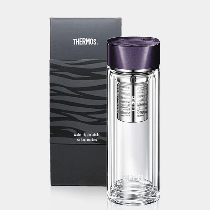 Thermos Double-Wall Glass Tea Infuser Bottle 400ml