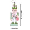 Easter Nutcracker 4 Pieces Wooden Easter Photo Props 4.1 Inches Rabbit Statue For Workplace Home Bedroom Mantel Holiday
