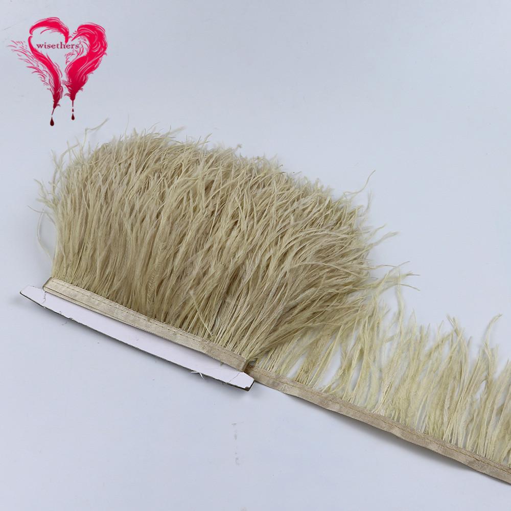 Ostrich Hair Cloth Edge Dress Dress Accessories Skirt Feather Trim With 10-15Cm Tassel