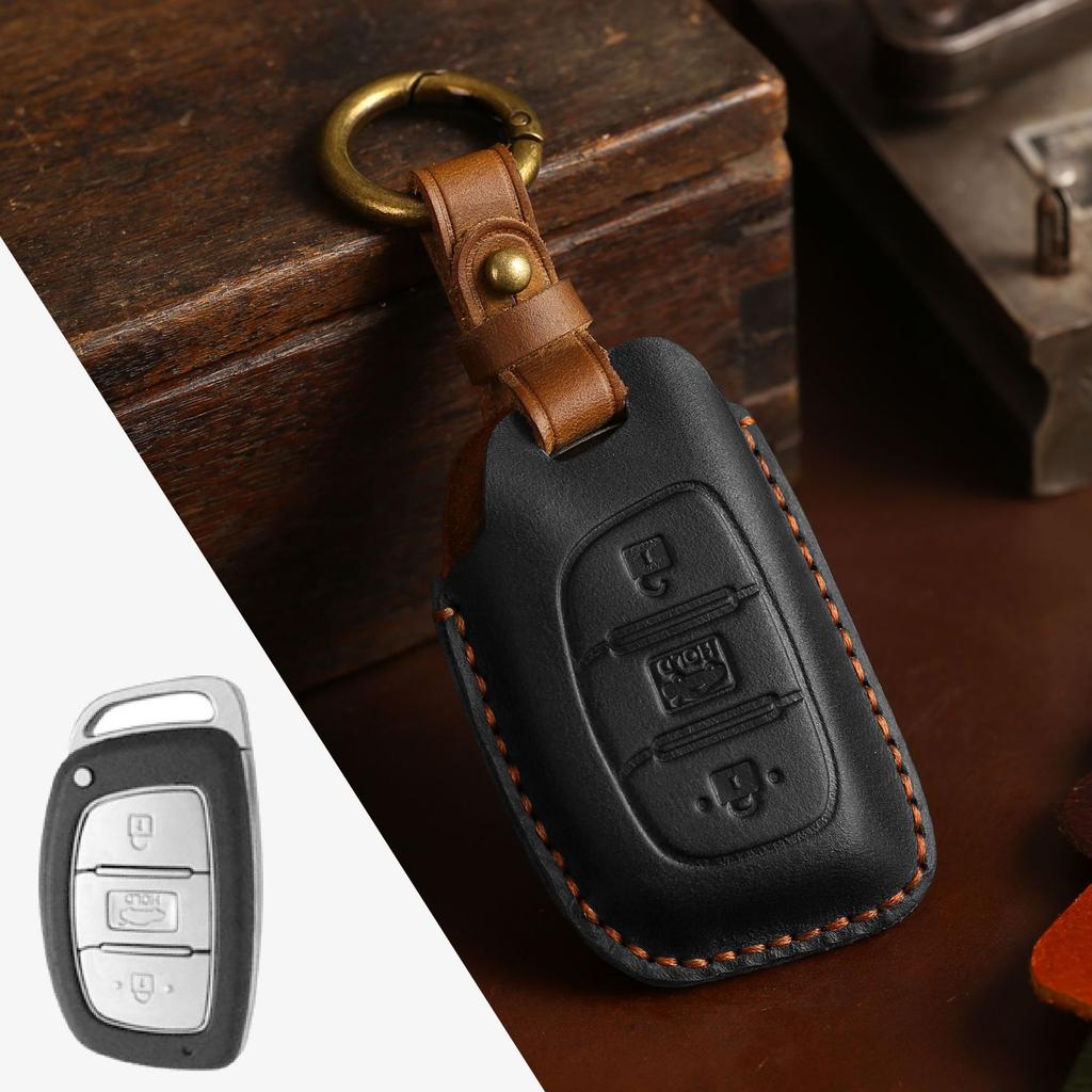 Leather Key Bag Is Suitable For Modern Key Bag Ix35 Pure Handmade Mad Horse Leather Car Key Bag Cover.