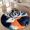 1pc Deer Abstract Office Round Area Rug, Indoor Mat Suitable ForOffice, Under Office Chairs Bedroom Living Room Home Decor, Room Deco, D030