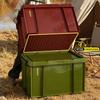 Outdoor camping industrial wind storage box military green household plastic storage box car trunk turnover storage box