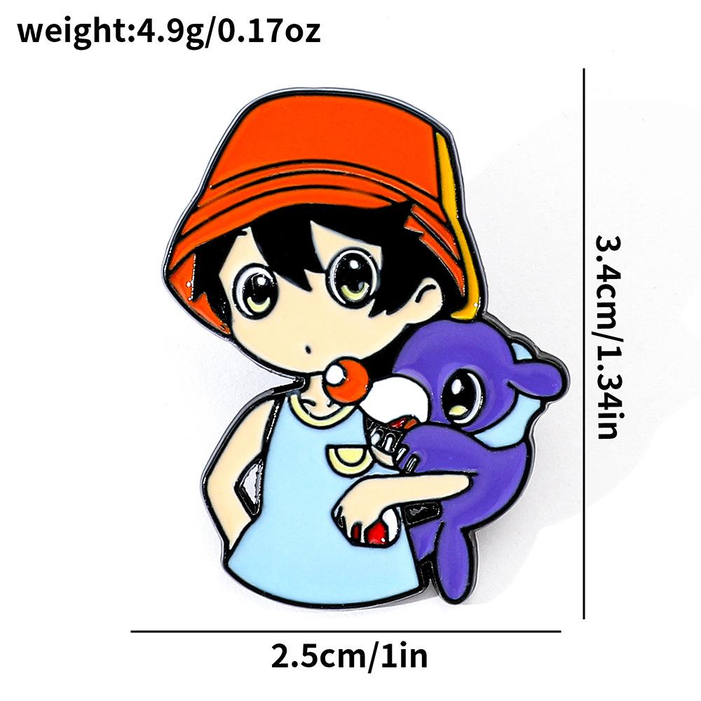 Креативная металлическая значка Покемон Брошь из сплава Покемон с эмалью