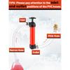 MADHOLLY Hand Fuel Pump With 3 Leakproof Clamps - RV Essentials Winterizing Kit, Antifreeze/Gas/Oil Transfer Siphon Pump