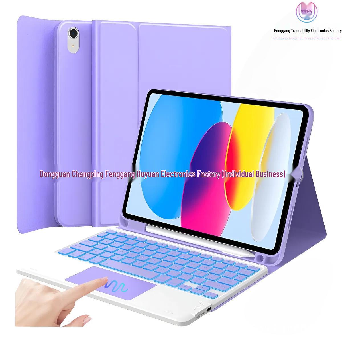 

2025 iPad Pro 11 M5 Tablet Case with Air 4 Touch Backlit Bluetooth Keyboard & Mouse Cover iPad 10th/11th (A16)