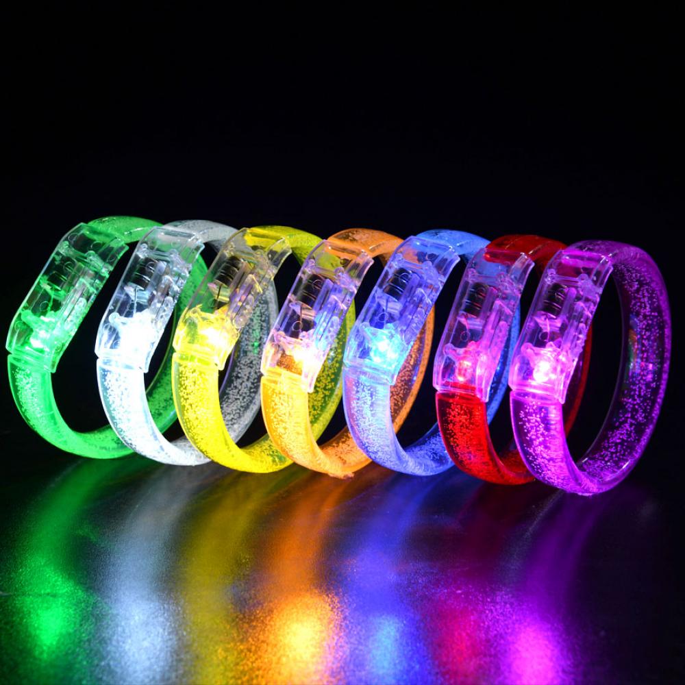 10Pcs Led Glow Bracelets Wristbands Glow In The Dark Party Supplies Neon Light Up Bracelet Wedding Party Decor