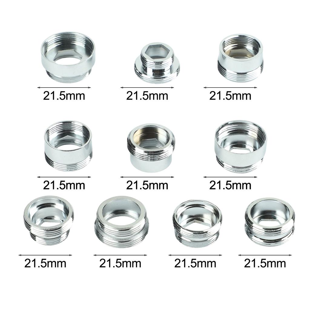 10 Piece Stainless Steel Faucet Adapter Set for Kitchen and Garden Use Compatible with Multiple Thread Sizes Material