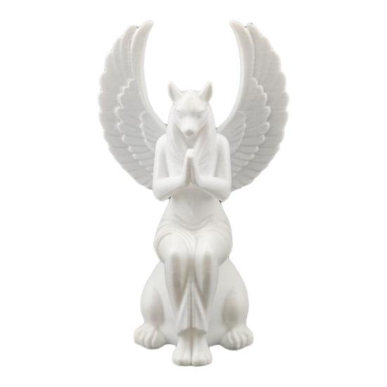 Egyptian Winged Dog Statue Figurine for Mythical Creature Desk
