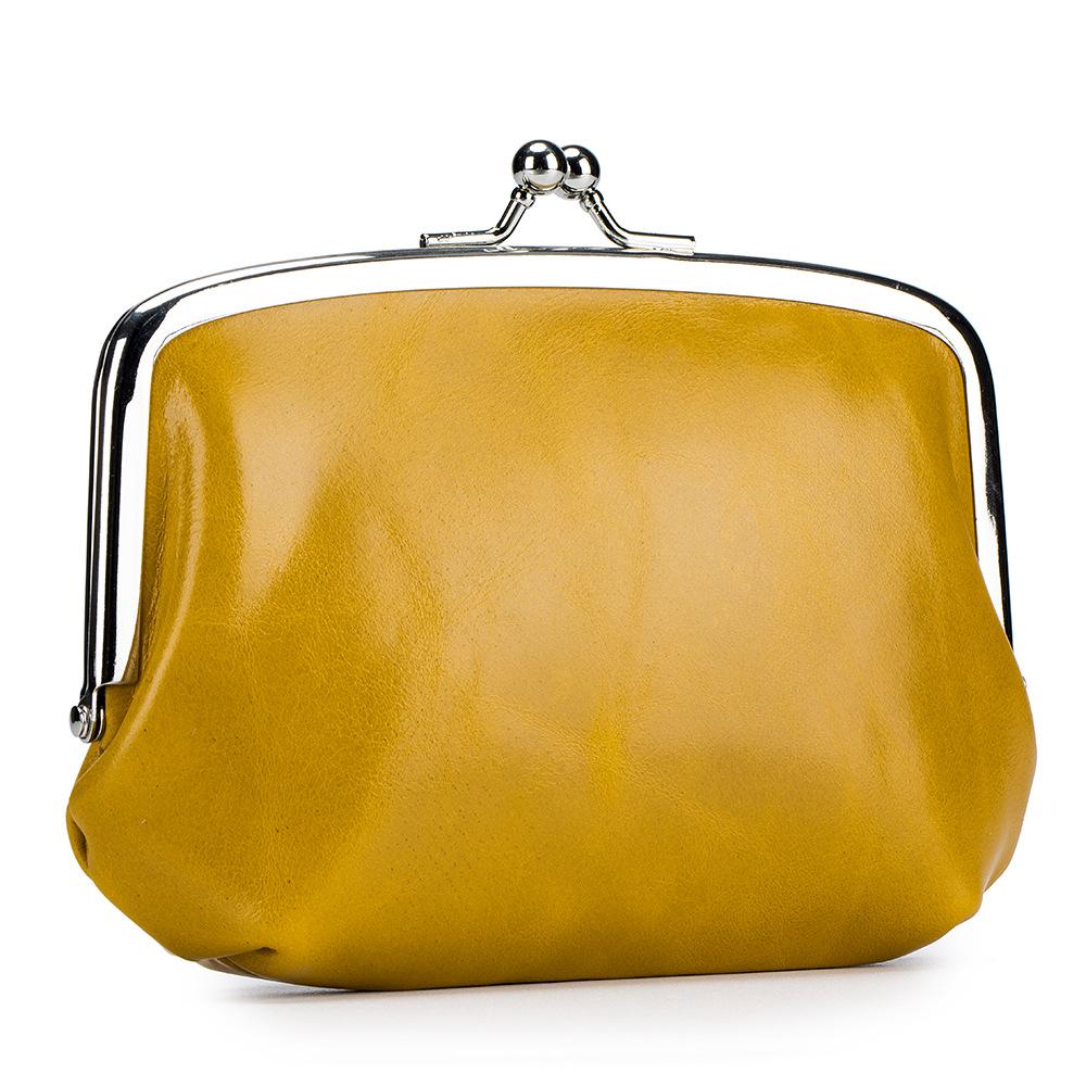 New Retro Change Bag Women's Fashion Versatile Double Clip Storage Bag Mini Mouth Gold Clip Bag Large Capacity