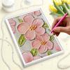 Perlenmalset Thema Rosa Blumen Rahmenlos Handarbeit DIY Schlafzimmerdekoration Wohnzimmer Wandkunst Raumdekoration Kunsthandwerk Dekoration