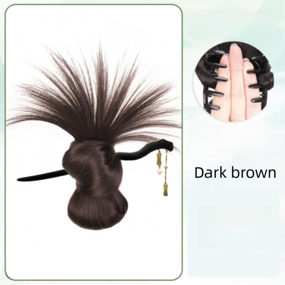 

Китайская заколка-краб для волос с палочкой для волос, накладка для волос, новый парик, заколка для волос, аксессуары для волос темно-коричневого