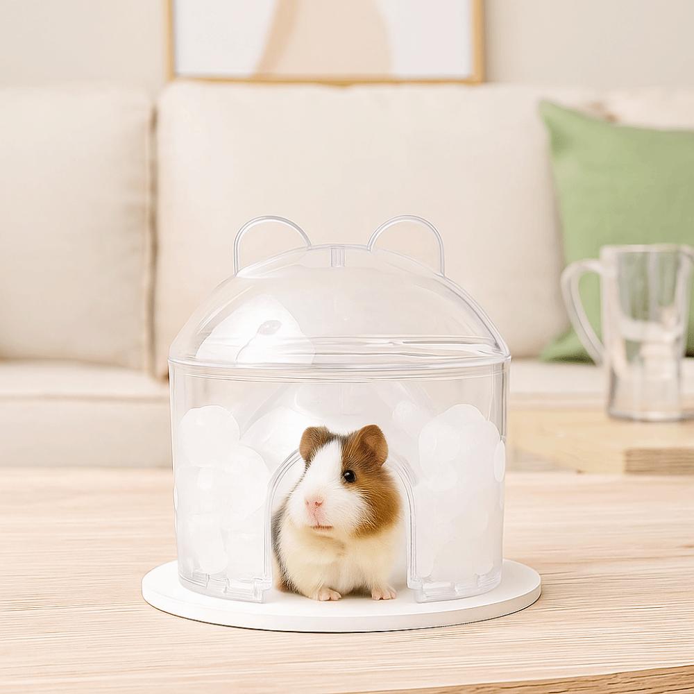 Transparent Guinea Pig Ice Nest PET Hamster Cooling Habitat Creative Hamster Cooling House  Summer