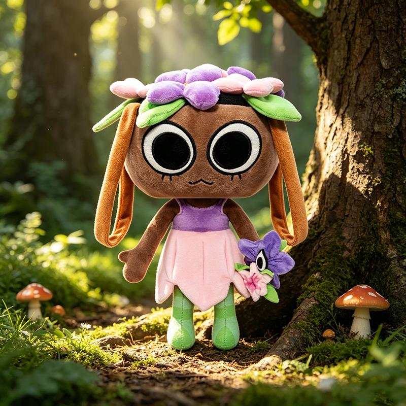 Dandy's World Plush Toons Characters Soft Stuffed Toys Butterfly Bat Flower Girl Moon Fox Plushies Horror Game Merch for Fans Kids Collectible Gifts