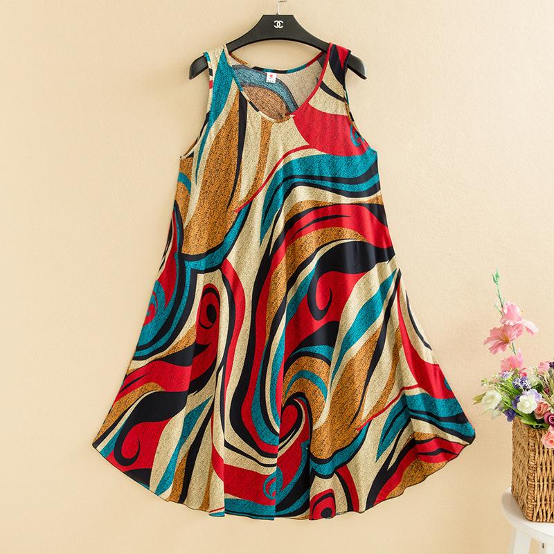 Summer Oversize Dresses for Women Elegant Casual Sleeveless Long Dresses
