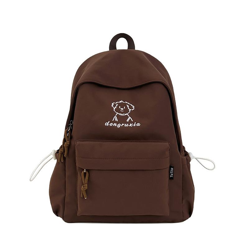 Schoolbag Japanese Ins Cute Cartoon Puppy Backpack Simple Versatile High School Student Campus Backpack Class School Bag Female