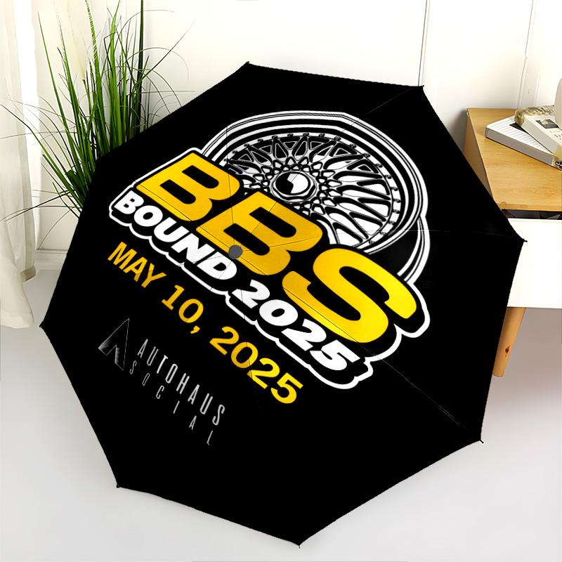 BBS Wheels: Precision Style Folding umbrella Portable travel printing Sun umbrella Three folds