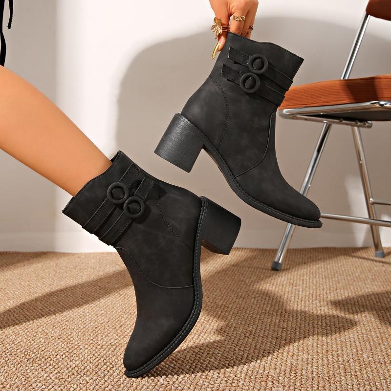 Fashion 2025 Autumn and Winter New Girls Pointed Toe Fashion Boots Short Boots Super High Follower Single Boots Side Zipper Women
