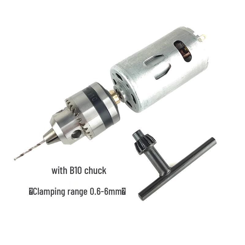 555 Bohrmaschine mit 0,6-6mm und 0,3-4mm Spannfuttern - Mini Mikro DIY Bohrer Schleifer