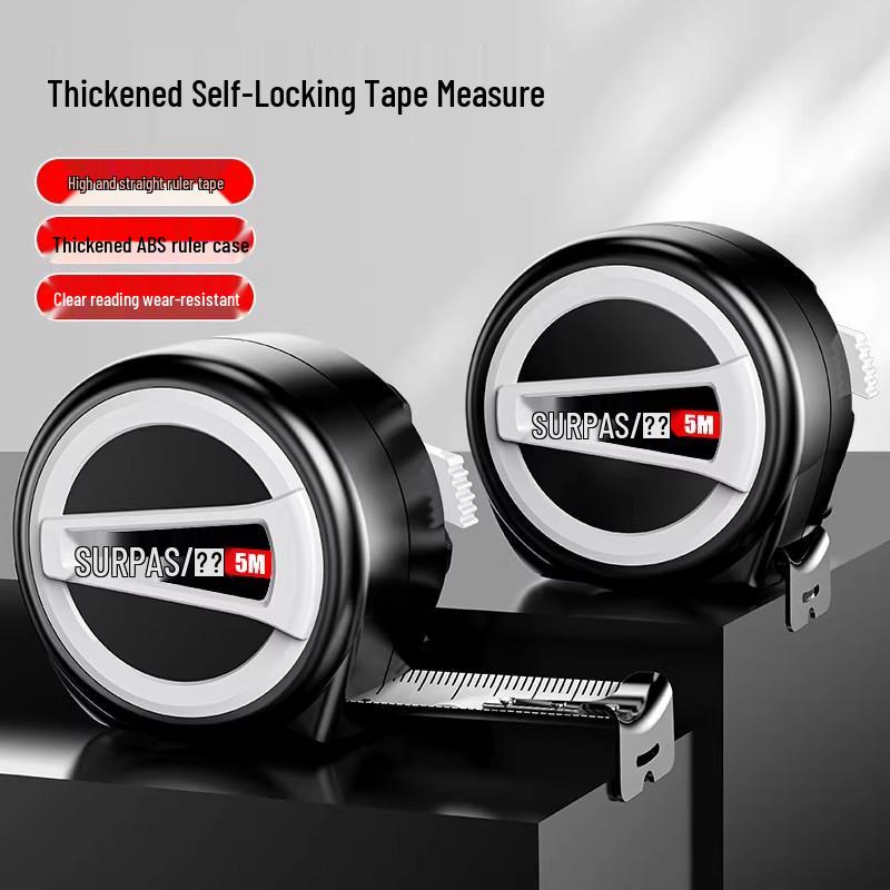 German Fluorescent Stainless Steel Measuring Tape - 5/3/10 Meter, Thickened Anti-Cut Design for Household Use