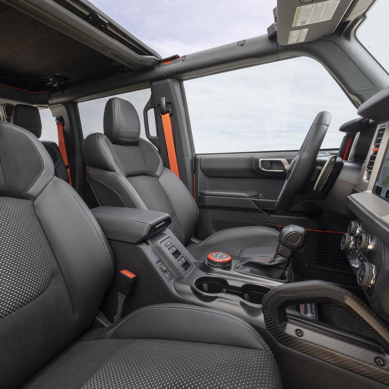 Fit For Ford Bronco   2/4 Door Black Inner Central Drinks Cup Holder Console Insert Cup Holder Kit Car Interior