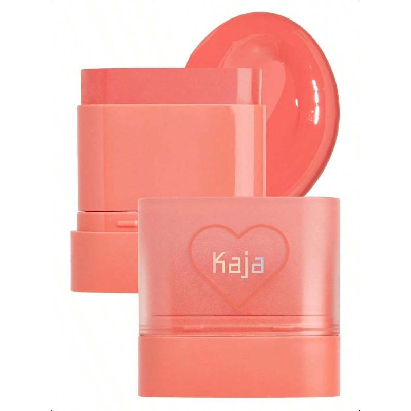 Kaja Dewy Bar - Creamy Multi - Stick Blusher & Lip Balm 03 Peach Cobbler 10g+ Juicy Glass Lip Oil 05 Plum Paloma Bundle, Sheer To Medium Buildable