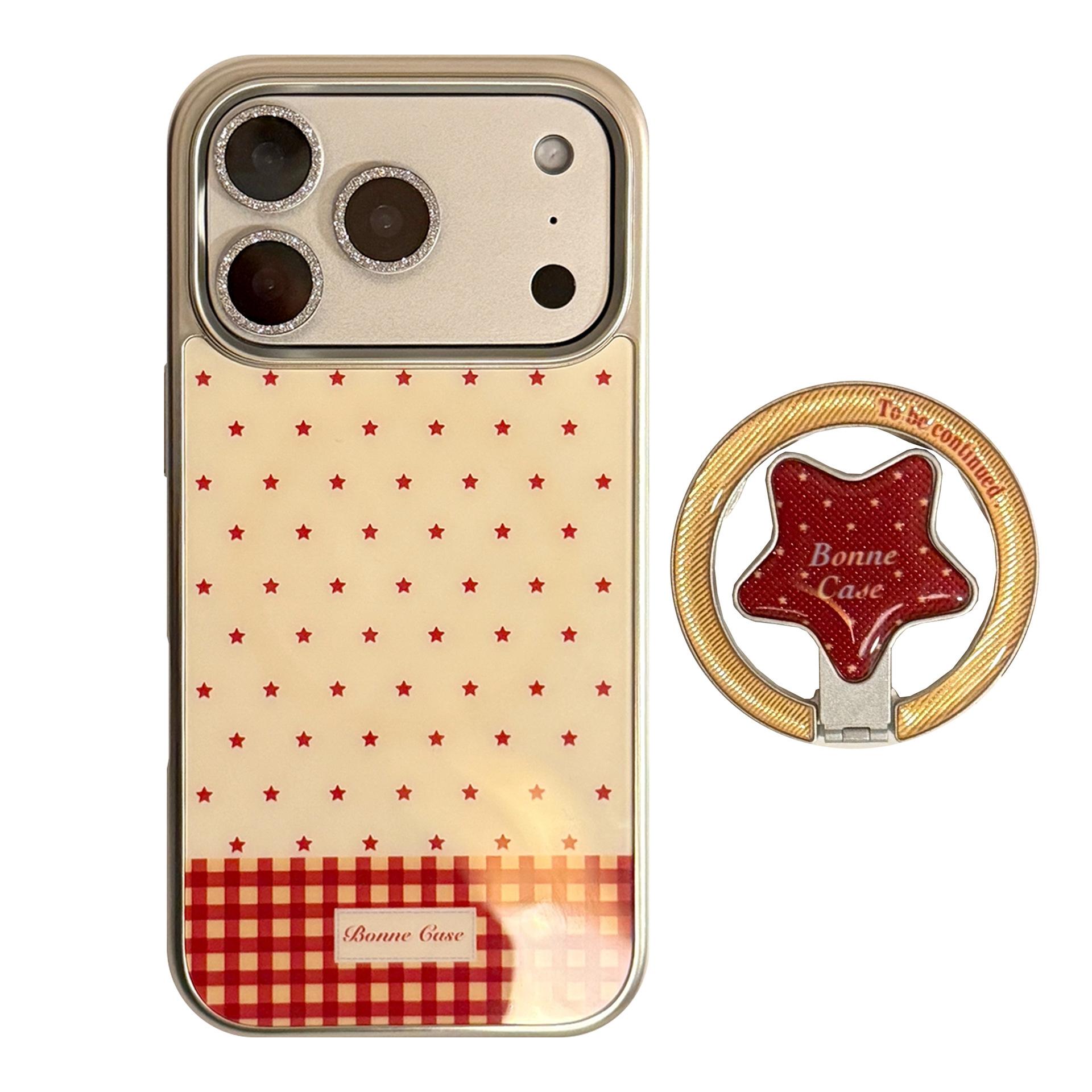 

Red Star Magnetic Heart-Shaped Phone Case for iPhone 16, iPhone 17, and iPhone 17 Pro Max iPhone 17 Air