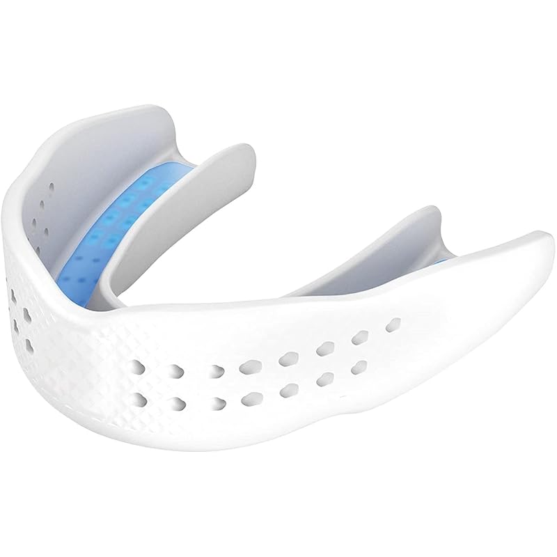 ShockDoctor 8802A SUPER FIT Mouthguard - Molded, Protective, Lightweight, Thin, Adult/Youth, White, Sports, Training, Martial Arts