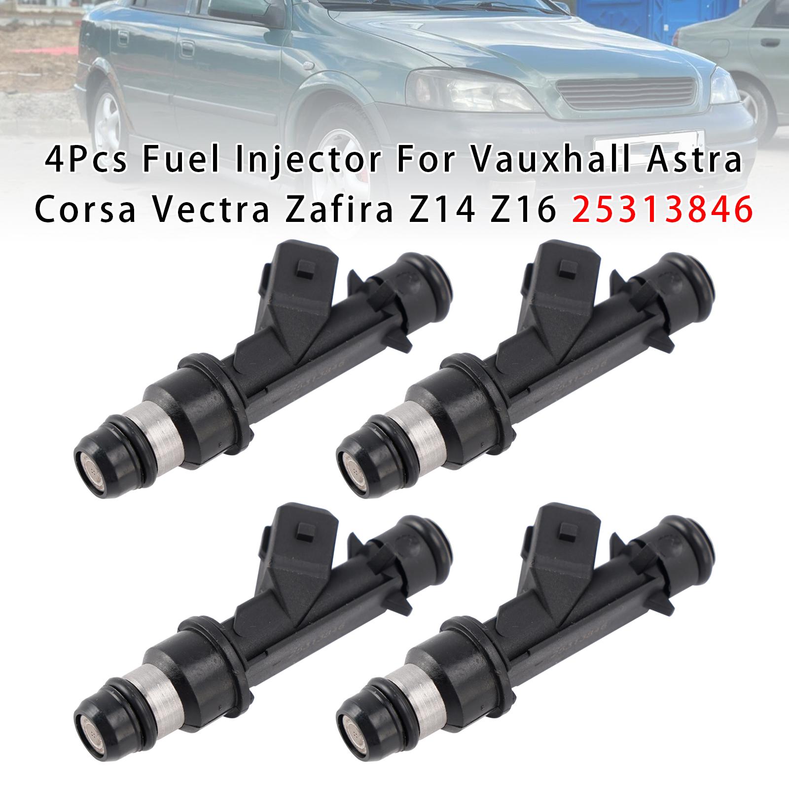 4 Pezzi Iniettore Carburante Per Vauxhall Astra Corsa Vectra Zafira Z14 Z16 25313846