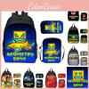 Geometry Dash Backpack Set Trendy Cartoon Design Suitable For Boys And Girls