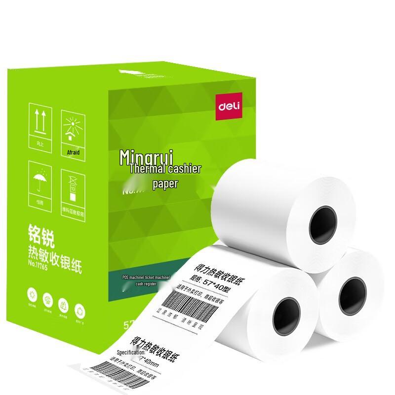 Deli 57x40mm Thermal Receipt Paper Rolls