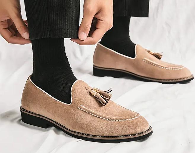 

Men s shoes large size new casual leather shoes fashion Korean version of foot shoes trend foot casual one 2025 38