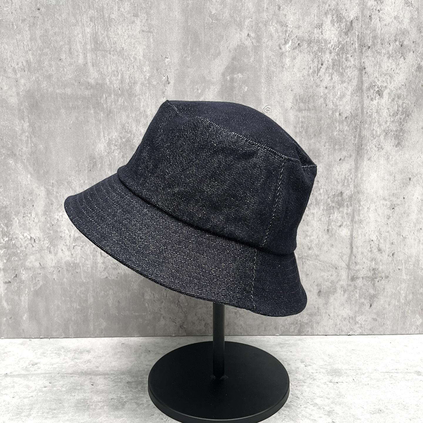 

Commuter Versatile Dark Blue Washed Denim Fisherman Hat Children Summer Sun Protection Denim Hat Basin Hat Tide M（56-58cm）