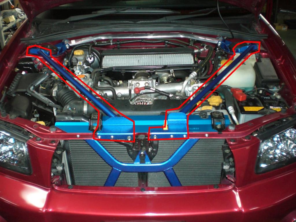 CUSCO Power Brace for Subaru Forester (Engine Compartment) 676/492/ER